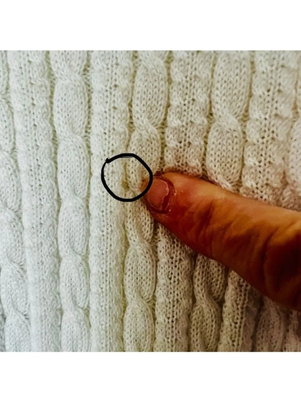 Talbots Cable Knit Sweater L Pima Cotton Light Academia Fisherman Tenniscore - Picture 8 of 12